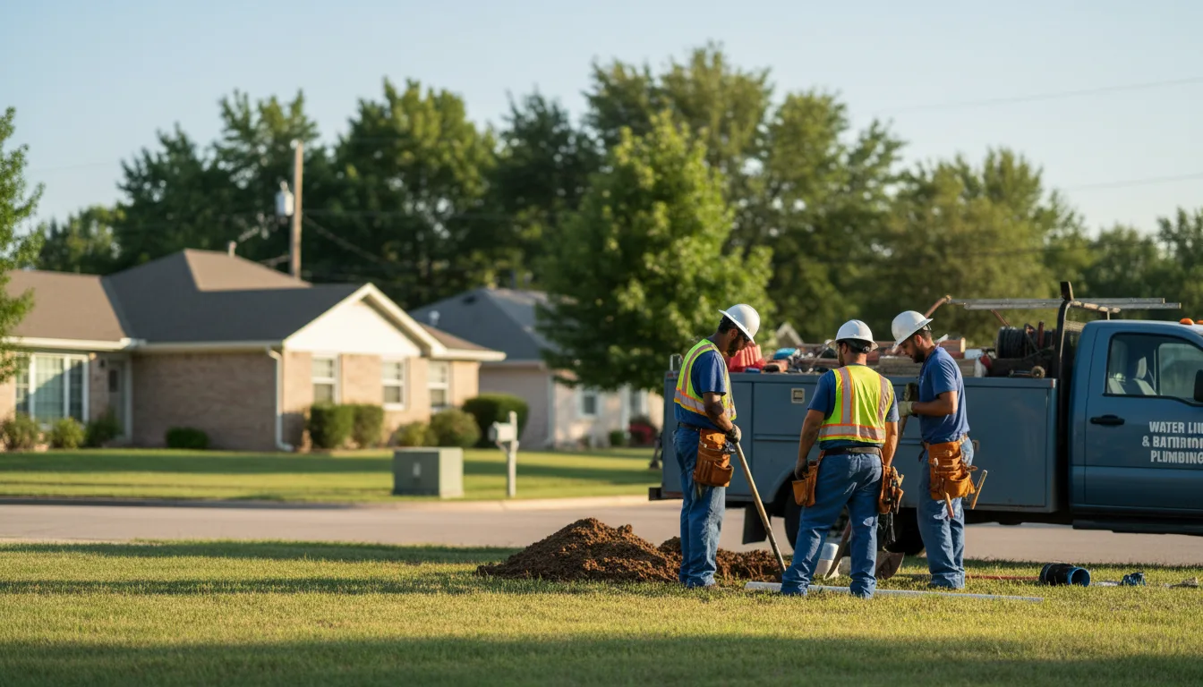 Residential water line and bathroom plumbing service in Burton, TX